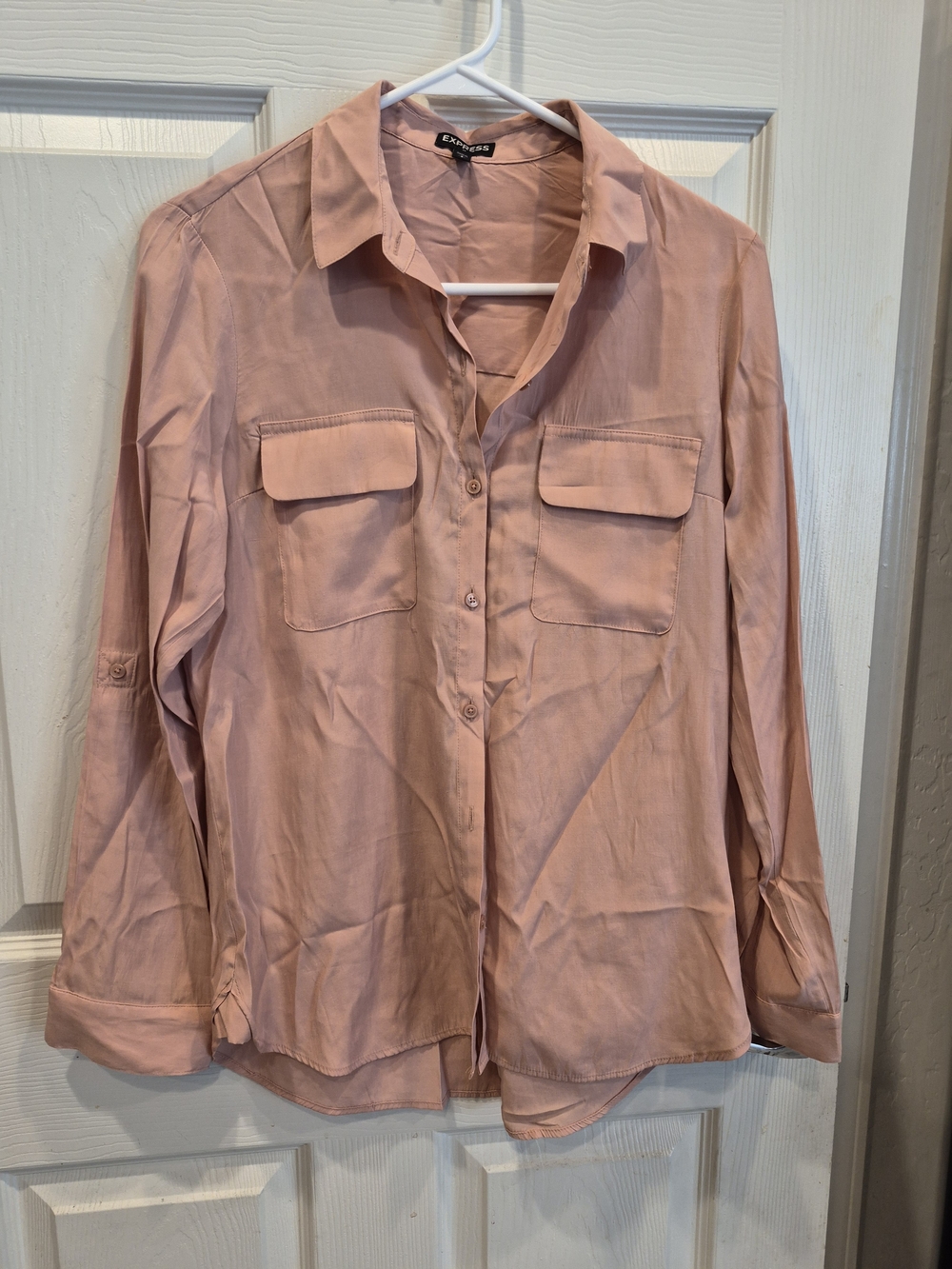 5/25 Express Women's Dusty Rose Button-Down Shirt